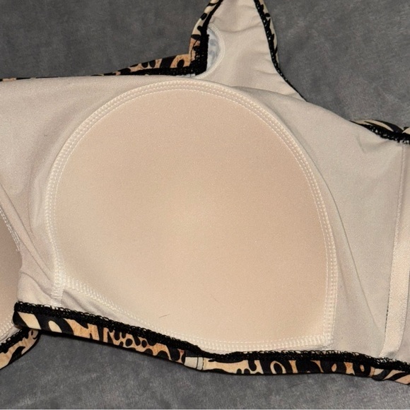 New with Tag Lysa Swim Bikini Top Leopard Cheetah Print Women’s Size 0X 14W-16W - Picture 9 of 12